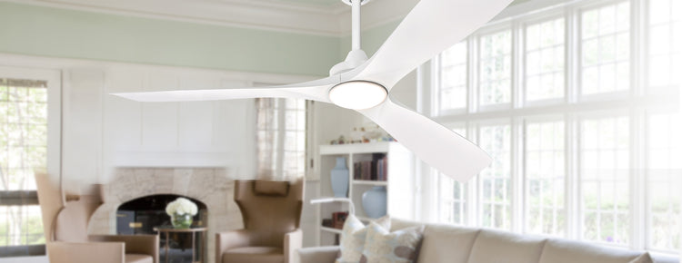 Depuley 52 Inch White Ceiling Fans with Lights and Remote Control, Modern 3 Blades Ceiling Fan with Noiseless Reversible DC Motor for Outdoor Covered Patios Indoor Living Room Bedroom Kitchen