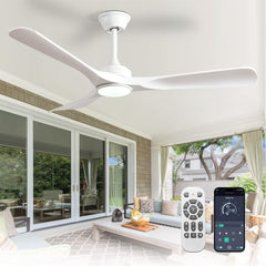 Depuley 52" Modern Ceiling Fan with Lights Remote Control, Low Profile Ceiling Fans Noiseless Reversible DC Motor for Bedroom/Living Room/Study/Patio Lighting, Timing, 3 Light Color Changeable - White - WS-FPZ180-18B-WG 11 | DEPULEY