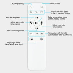 Remote Control for DLLT / DIGLED Flush Mount Starry Sky Ceiling Fans (Infrared Control Type) - WS-FPZ46~47-Remote 2 | DEPULEY