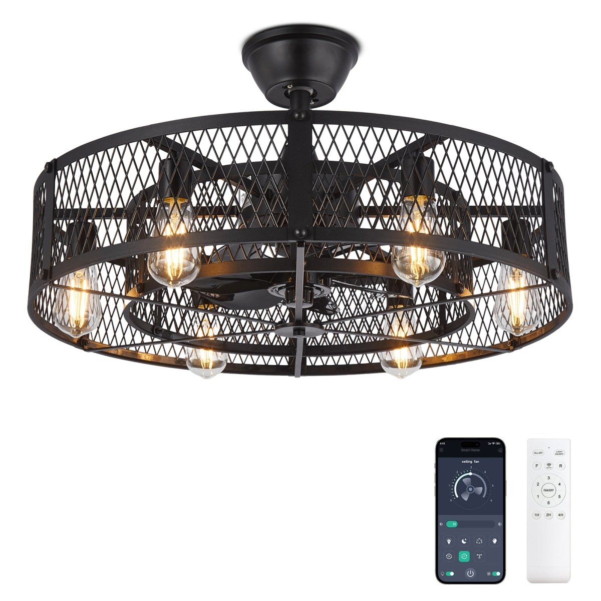 Replacement | Original Remote Control Set for Depuley Big Caged Ceiling Fan | 26 inch, 20 inch - Used - WS - FPZ17 - 60B 11 | DEPULEY