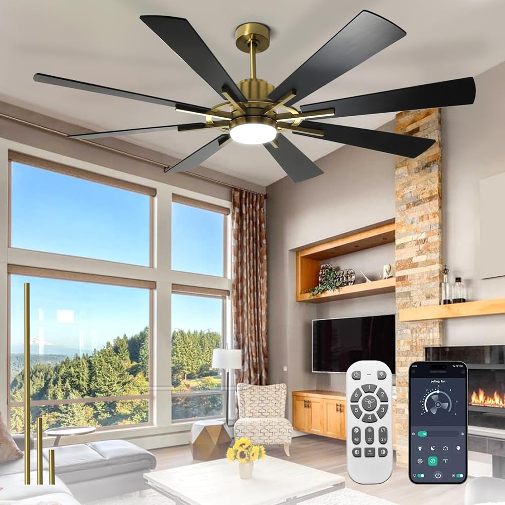 Replacement | Remote Control Set for Depuley 52 / 60 / 72 inch Celing Fan with Light or no Light, Indoor Outdoor Fan with Remote APP Control, 3/8 Blades, DC Motor Reversible 6 Speed Timer | Model: WS - FPZ180 181 182 - 14 | DEPULEY