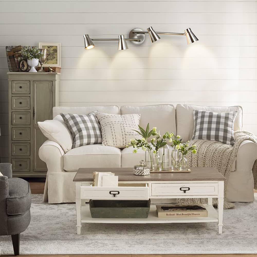 Depuley 4-Light Led Track Lighting Kit, Flush Mount Spotlight Ceiling, Brushed Nickel, GU10 Bulbs Included - WSSD02-12B 5 | Depuley