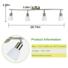 Depuley 4-Light Track Lighting Fixtures-Adjustable Directional Spotlight Ceiling Light, Bulb Included - WS-HH-S403-4 3 | Depuley