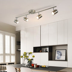 DLLT LED Track Light, Complete Track Lighting Kits, Flush Mount Ceiling Spot Lights for Kitchen, Dining Room, Bedroom, Hallway, 4 Lights-Warm Light, GU10 Lamp Base (Bulbs Included) - WSSD01-12B 11 | Depuley