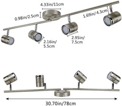 DLLT LED Track Light, Complete Track Lighting Kits, Flush Mount Ceiling Spot Lights for Kitchen, Dining Room, Bedroom, Hallway, 4 Lights-Warm Light, GU10 Lamp Base (Bulbs Included) - WSSD01-12B 3 | Depuley