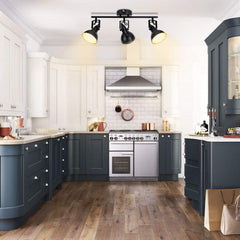 Depuley Retro 3 Way Swiveling Ceiling Spotlight, Kitchen Lights with 3 Trumpet-Shaped Shade, Black-Gold Metal Iron Cover, Rotatable Ceiling Lighting for Living Room Bedroom Kitchen - WSSD05-15B 7 | Depuley