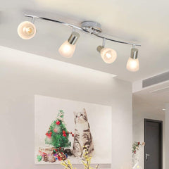 Depuley Led Track Light,4-Light with Glass Shade, Wall Accent S-Shaped Tracking Lighting, E12 Base - WSSD04-20B 2 | Depuley