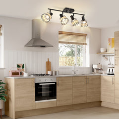 Depuley Modern Track Lighting Kit, 4-Head Rattan Track Wall Spotlight,with Woven Cage - WS-FNG51-40B 16 | Depuley