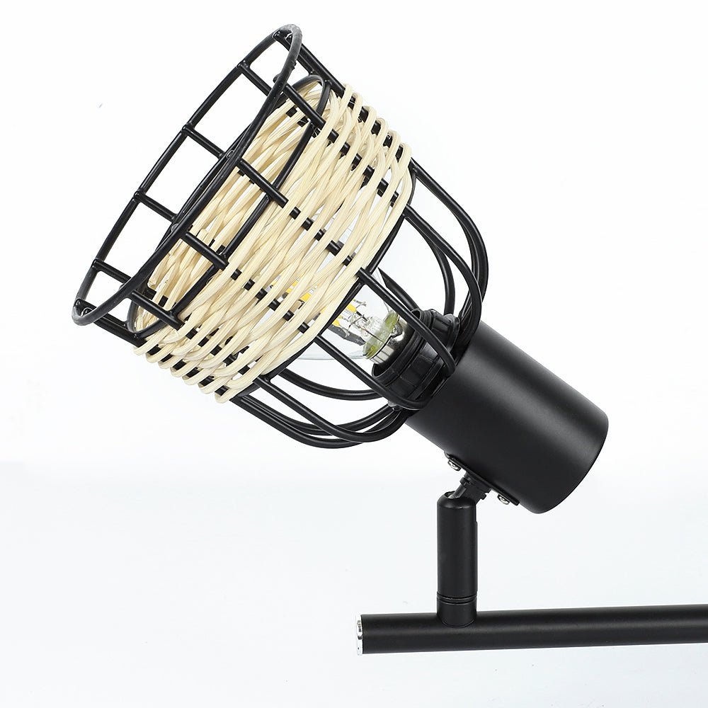 Depuley Modern Track Lighting Kit, 4-Head Rattan Track Wall Spotlight,with Woven Cage - WS-FNG51-40B 13 | Depuley