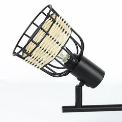 Depuley Modern Track Lighting Kit, 4-Head Rattan Track Wall Spotlight,with Woven Cage - WS-FNG51-40B 13 | Depuley