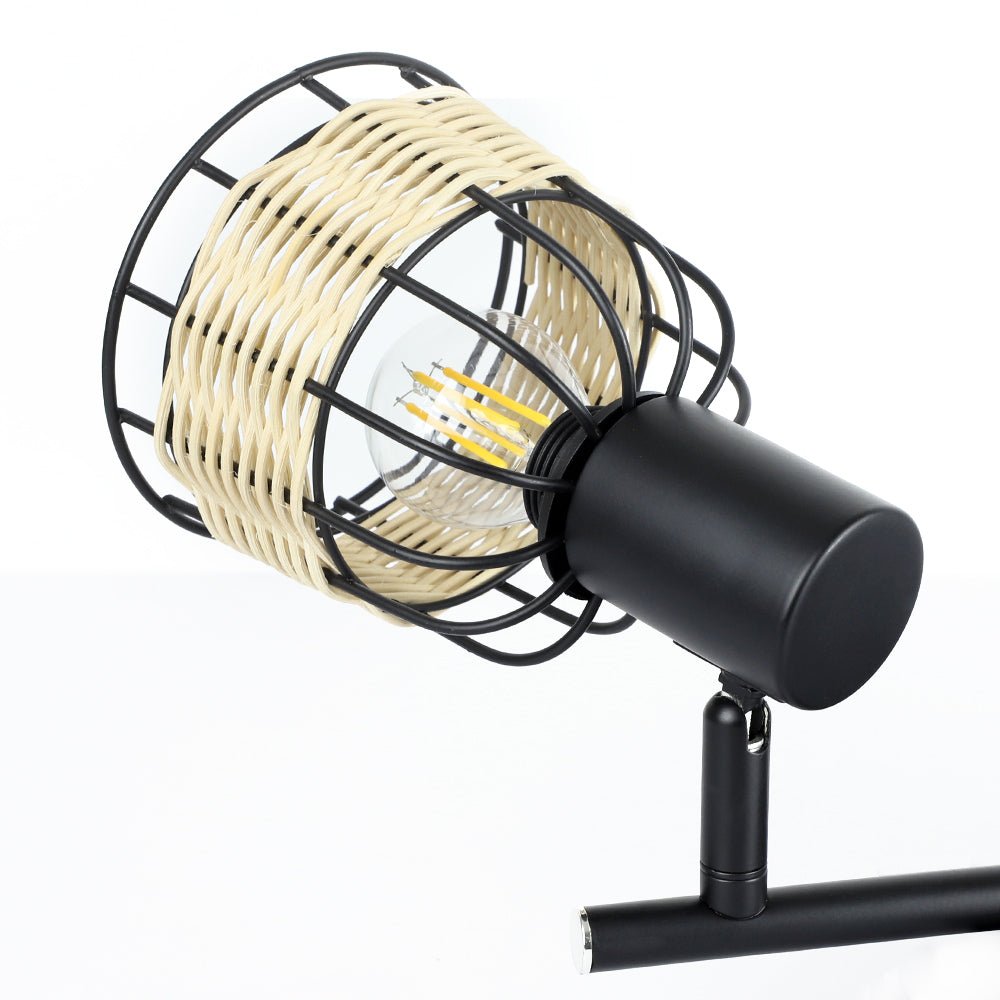 Depuley Modern Track Lighting Kit, 4-Head Rattan Track Wall Spotlight,with Woven Cage - WS-FNG51-40B 12 | Depuley