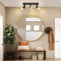 Depuley Rustic Metal and Rattan 3-Light Wall Light, with Variable Direction Lampshade - WS-FNG47-40B 8 | Depuley