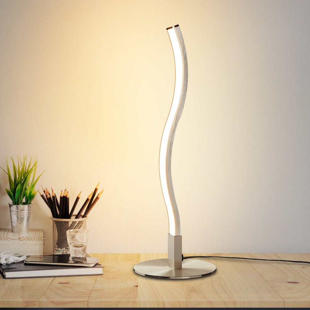 Depuley Spiral Wave Design LED Table Lamp, 2835 LED Chips Modern