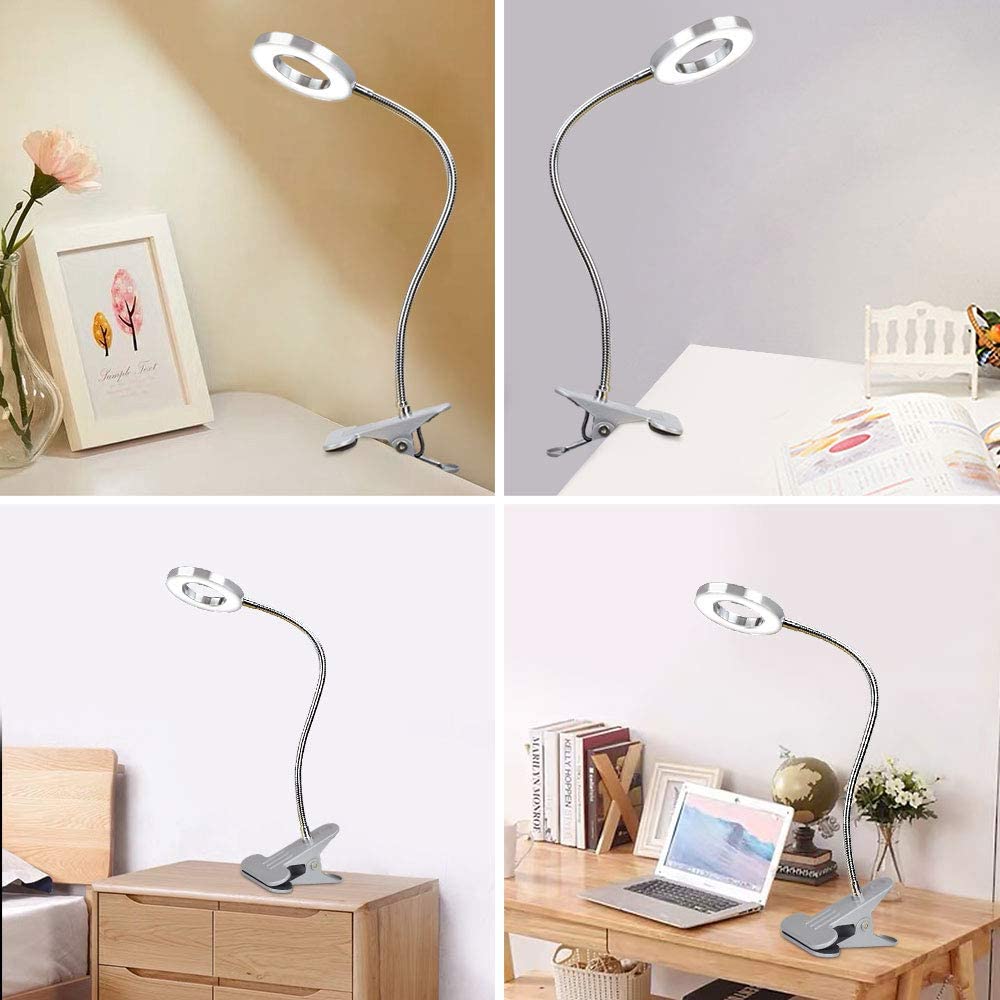 Bedside lamp clip on top