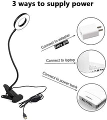 Depuley W-LITE 6W LED USB Clip on Reading Light, 2-Light Color Desk Lamp with Clamp for Bed Kids Book Piano Headboard, Eye Protection, Book Light Warm & Cool Light Colors, Adapter Included - WSTL01-6C-B 6 | Depuley