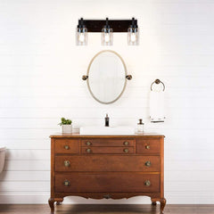 DLLT Vintage Wall Lamp with 3 Bulbs, LED Mirror Light Bathroom in Industrial Design, Retro Indoor Wall Spotlight for Bedroom, Living Room, Cafe - WSWL002-B3 7 | Depuley