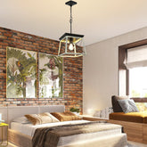 Depuley Farmhouse Pendant Light Fixture, Adjustable Rustic Island Light, Industrial Square Chandelier Lighting Ceiling Hanging - WS-FND64-60B 1 | Depuley