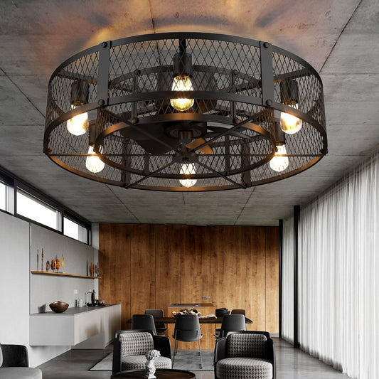BvenuBigLite Ceiling Fan Light Mount: 26 Inch Remote Ceiling Fan for Farmhouse - DEPULEY