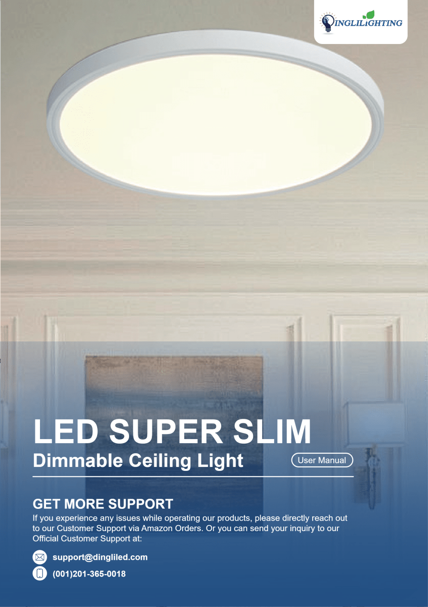 WS-FPP13 DLLT Ultra Thin Panel Lamp with 5CCT Dimming LED, 7"/12W, 12"/24W, 20"/48W - DEPULEY