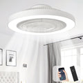 19" White Ceiling Fan with Light and Remote - WS-FPZ223-20C-WH-B 1 | DEPULEY
