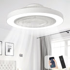 19" White Ceiling Fan with Light and Remote - WS-FPZ223-20C-WH-B 1 | DEPULEY
