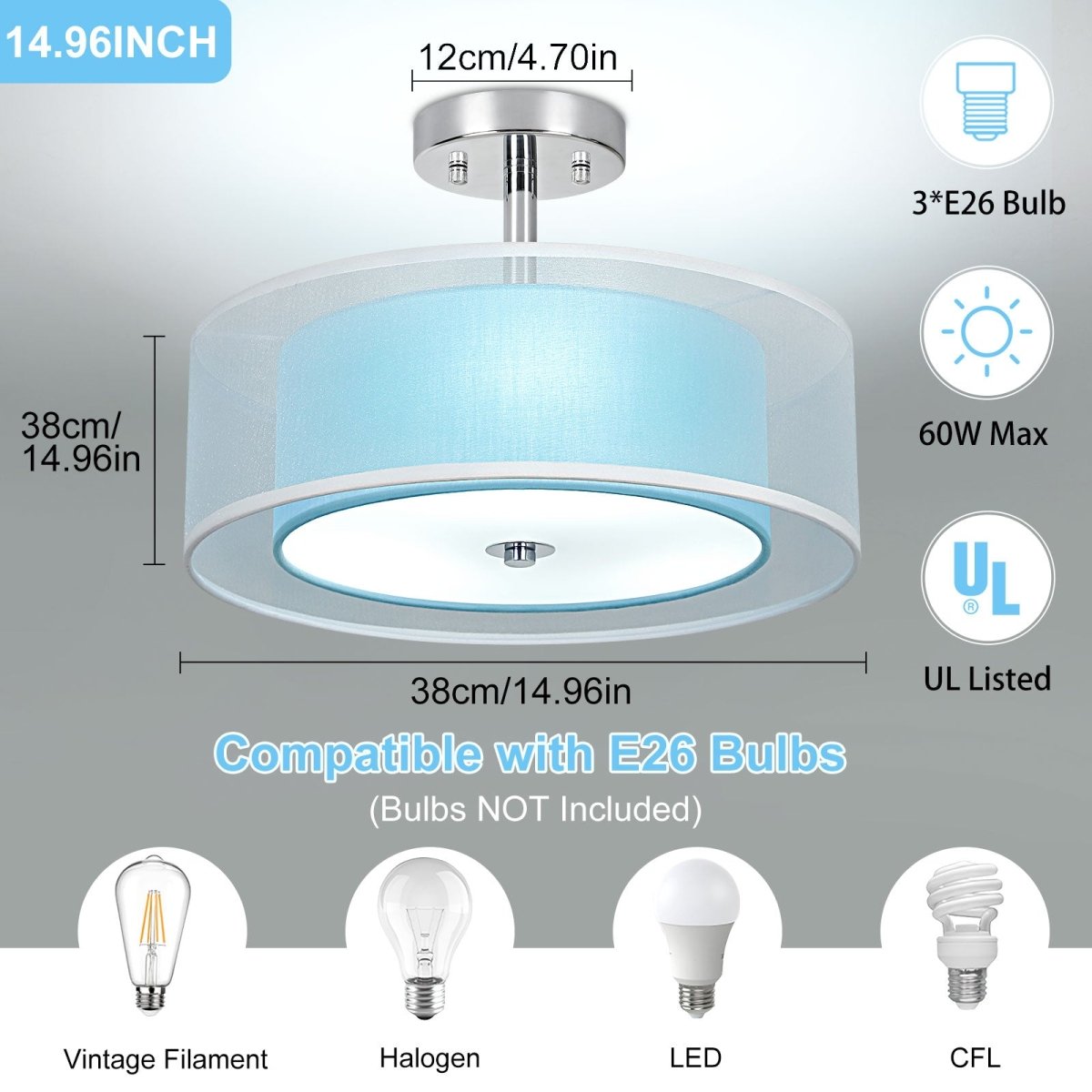 Blue recessed light bulbs hotsell