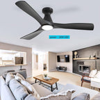 52" Black Ceiling Fan with Light and Remote - GM-WS-FPZ186-18C-BK-AP 9 | DEPULEY