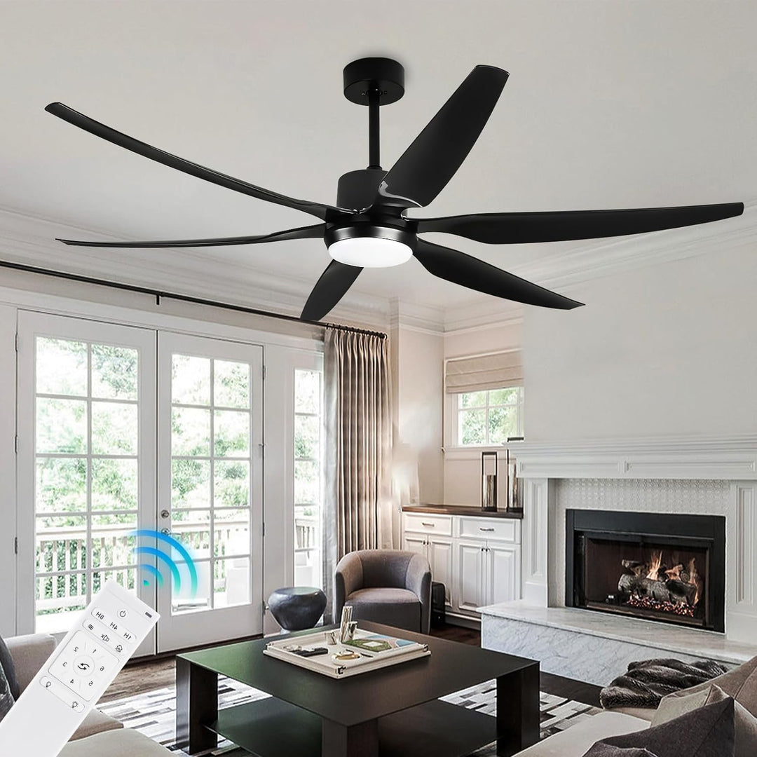 Dey 66 Inch Black Ceiling Fans With