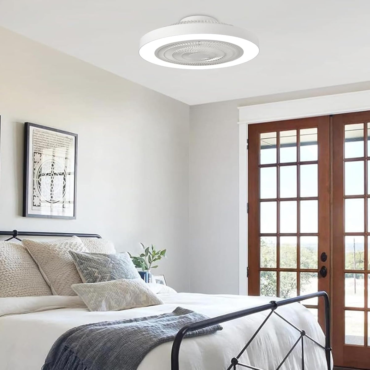 Depuley 19-inch white enclosed ceiling fan image 8
