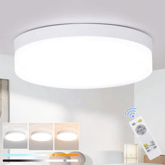 Depuley 24W Dimmable LED Surface Mount Ceiling Lamp with Remote, 8.66 Inch Modern Ceiling Light Fixture, Close to Ceiling Lights for Bedroom/Kitchen/Bathroom/Hallway, Timing, 3 Light Color Changeable - WSPL04-24C 1 | DEPULEY