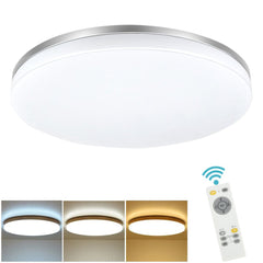 Depuley 24W Modern Dimmable Led Flush Mount Ceiling Light Fixture with Remote - 13 Inch Round Close to Ceiling Lights for Bedroom/Kitchen/Dining Room Lighting, Timing, 3000K-6000K 3 Light Color Changeable - WSCL09-24C 1 | DEPULEY