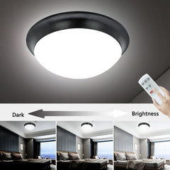 Depuley 24W Remote Control LED Ceiling Disk Light - 11 Inch Dimmable Modern Flush Mount Ceiling Fixture, Brightness Adjustable Round Light Fixture for Bedroom, Kitchen, Bathroom 11inch, IP44 Waterproof - WSCL14-24AD-B 2 | DEPULEY
