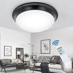 Depuley 24W Remote Control LED Ceiling Disk Light - 11 Inch Dimmable Modern Flush Mount Ceiling Fixture, Brightness Adjustable Round Light Fixture for Bedroom, Kitchen, Bathroom 11inch, IP44 Waterproof - WSCL14-24AD-B 1 | DEPULEY