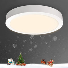 Depuley 24W/18W/12W Flush Mount LED Ceiling Light Fixture, Thin Round Surface Mounted Downlight Lamp Lighting for Closet/Bedroom/Dining Room/Kitchen/Kids Room/Dorm Room, 5000K White Daylight / 3000K Warm White Light - WSPL01-18B 2 | DEPULEY