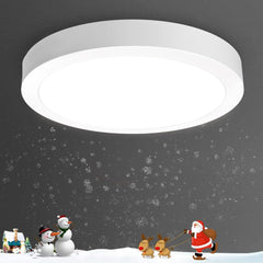 Depuley 24W/18W/12W Flush Mount LED Ceiling Light Fixture, Thin Round Surface Mounted Downlight Lamp Lighting for Closet/Bedroom/Dining Room/Kitchen/Kids Room/Dorm Room, 5000K White Daylight / 3000K Warm White Light - WSPL01-18A 1 | DEPULEY
