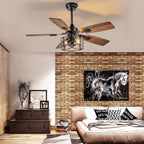 Depuley 42-inch black walnut caged ceiling fan image 9