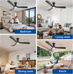 Depuley 52-inch black three-blade ceiling fan image 6
