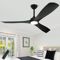 Depuley 52" Remote Ceiling Fan with Lights, Low Profile Modern Ceiling Fans, Noiseless Reversible DC Motor for Bedroom/Living Room/Study/Gazebo Lighting, Timing, 3 Light Color Changeable-Matte Black - WS-FPZ40-18C-BL 2 | DEPULEY