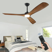 Depuley 60 Inch Low Profile Ceiling Fan with Lights 3 Blade Fan with Noiseless Reversible Motor, Ceiling Fan with Remote Control for Indoor living Room, Kitchen, Bedroom,Outdoor Covered Patio - WS - FPZ40 - 18C - BR 10 | DEPULEY