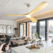 Depuley 60 Inch Low Profile Ceiling Fan with Lights 3 Blade Fan with Noiseless Reversible Motor, Ceiling Fan with Remote Control for Indoor living Room, Kitchen, Bedroom,Outdoor Covered Patio - WS-FPZ41-18C-NE 2 | DEPULEY
