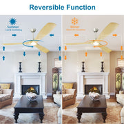 Depuley 60 Inch Low Profile Ceiling Fan with Lights 3 Blade Fan with Noiseless Reversible Motor, Ceiling Fan with Remote Control for Indoor living Room, Kitchen, Bedroom,Outdoor Covered Patio - WS-FPZ41-18C-NE 5 | DEPULEY