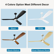 Depuley 60 Inch Low Profile Ceiling Fan with Lights 3 Blade Fan with Noiseless Reversible Motor, Ceiling Fan with Remote Control for Indoor living Room, Kitchen, Bedroom,Outdoor Covered Patio - WS-FPZ41-18C-NE 7 | DEPULEY