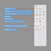 Depuley 66 Inch White Ceiling Fans with Lights Remote Control, 6 Blade Modern Ceiling Fan with Dimmble LED Lights, Indoor and Outdoor for Patio, Living Room, Bedroom, Office, Reversible Quiet DC Motor - WS-FPZ32-12B-WH 7 | DEPULEY