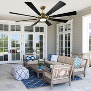 Depuley Large Ceiling Fan with Lights, 72" DC Reversible Ceiling Fan with Light LED, 8 Plywood Blades 5 Speed, Modern Industrial Ceiling Fans Indoor for Living Room, Color Changeable 3000K-6000K, Black & Gold - WS-FPZ45-18C-CO 10 | DEPULEY