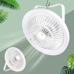 Depuley Portable Desk Fan with LED Light, 8" Small Desk Fan for Hanging or Tabletop Use, 4000mAH Outdoor Small Fan Rechargeable Quiet Camping USB Desk Fan with 3 Speeds - WS-FPZ35-6A-NEW 3 | DEPULEY