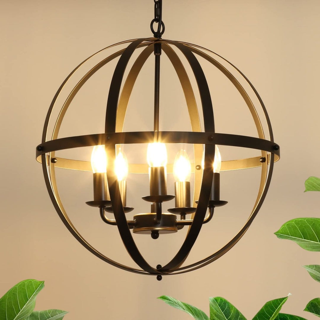 Spherical Fixure Metal Sphere Light Fixture Elegant 30