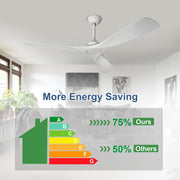 Depuley White Modern Remote Ceiling Fan No Light, Low Profile Ceiling Fans Without Light, 52-Inch Noiseless Reversible DC Motor for Kitchen/Patio/Farmhouse & Covered Outdoor, Timing - WS-FPZ42-18B-WH 6 | DEPULEY
