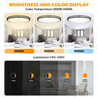 DLLT 65W Dimmable LED Flush Mount Ceiling Light with Remote, 32" Oval Brush Nickel Finish Close to Ceiling Light Fixture for Bedroom/Living Room/Kitchen Lighting, 3CCT Adjustable - WS-FPC39-65C-B 4 | DEPULEY