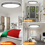 DLLT 65W Dimmable LED Flush Mount Ceiling Light with Remote, 32" Oval Brush Nickel Finish Close to Ceiling Light Fixture for Bedroom/Living Room/Kitchen Lighting, 3CCT Adjustable - WS-FPC39-65C-B 8 | DEPULEY