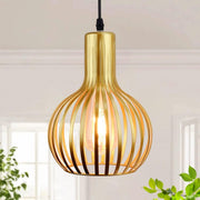 DLLT Golden Brass Hollow-carved Design Pendant Ceiling Lights Fixtures, Classic Pendant Lamp Industrial Metal Hanging Pendant LED Lighting for Kitchen, Bedroom, Dining Room, Hallway, Loft, Restaurant, Bar, Entryway - WS-FND25-60B-DP 13 | DEPULEY